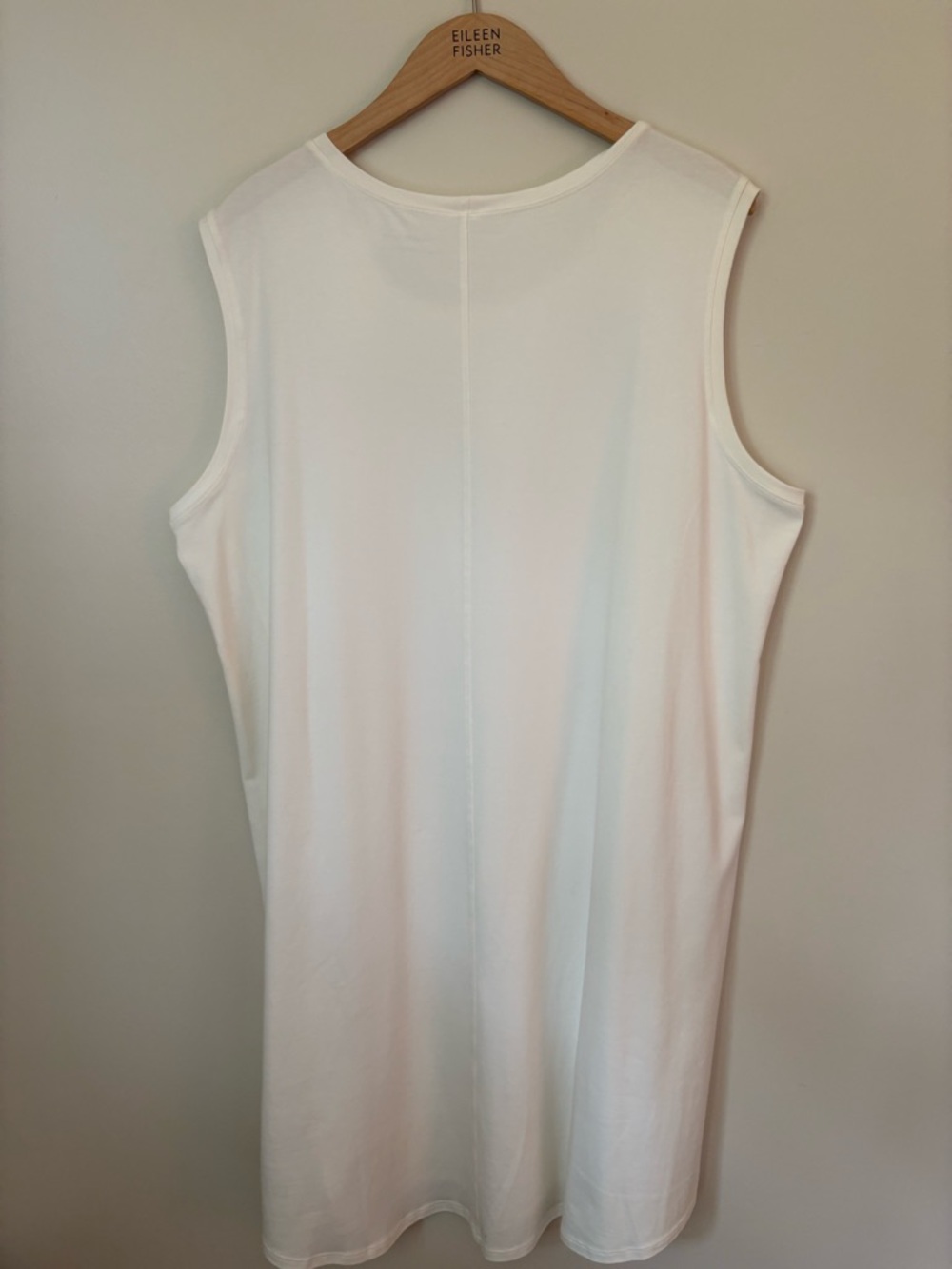 Eileen Fisher White Scoop Neck Dress - Picture 5 of 7